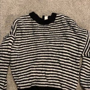 H&M Black and White Stripes Sweater